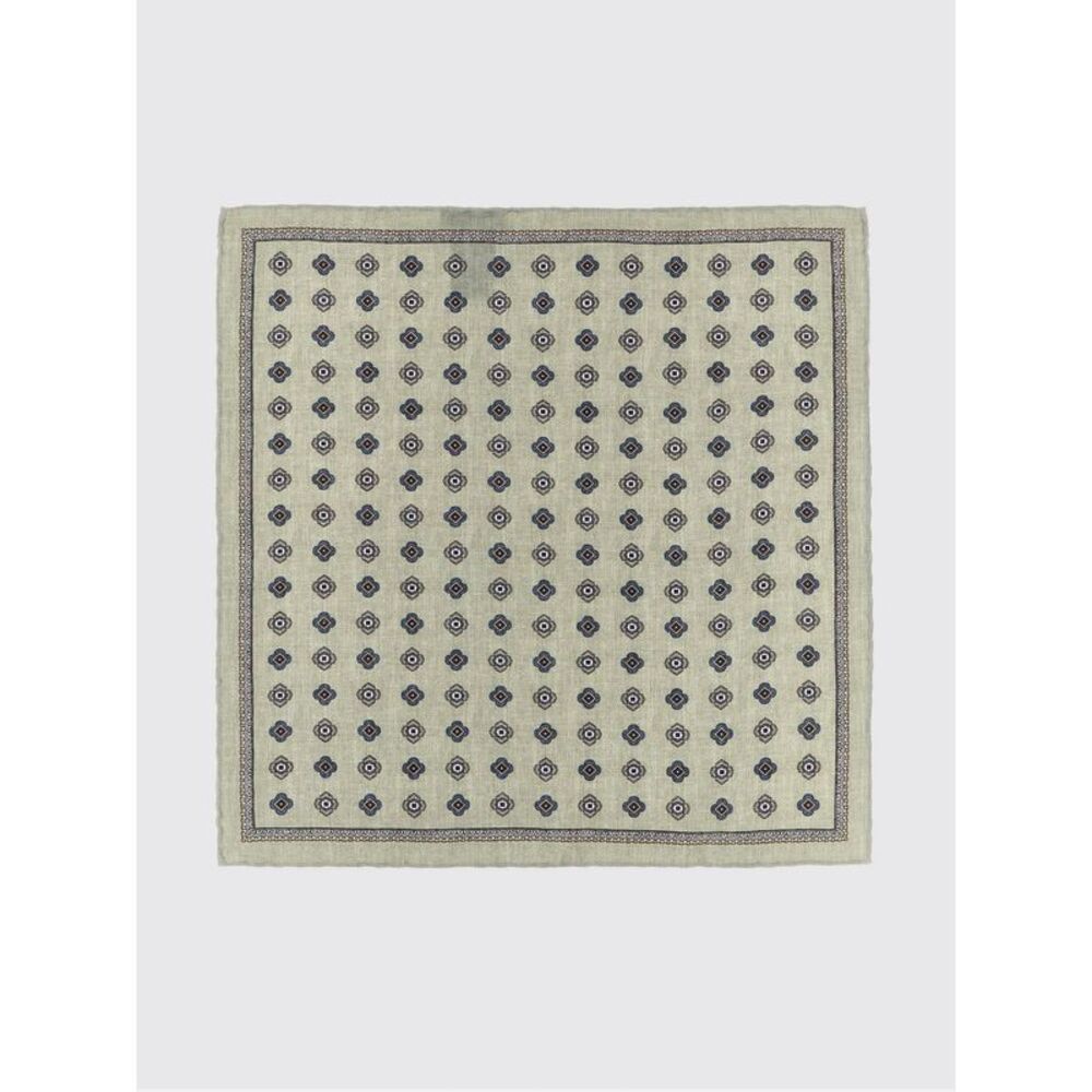 Brunello Cucinelli Men Floral Print Pure Silk Pocket Square Brunello Cucinelli